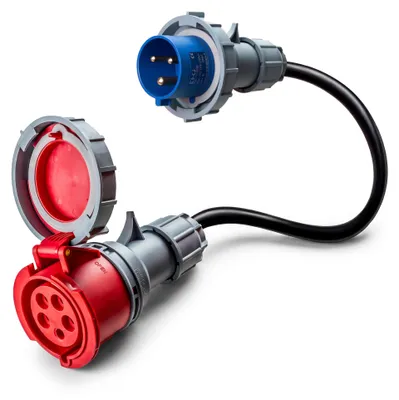 Produktbild von 32A 5-poliges CEE auf 16A 3-poliges CEE Adapter - Adapter