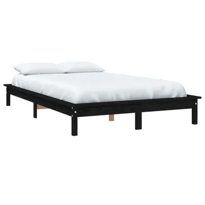 Obrázek produktu pro vidaXL Postel z masivu černá 200x200 cm Borovice