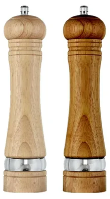 Produktbild von Salz- und Pfeffermühlen-Sets aus Holz, klassische manuelle Salzmühle, nachfüllbare Pfeffermühlen-Sets, 20 cm große Box in Primärfarben + antiken Farben