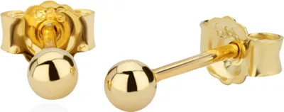 Produktbild von Paar 2,50mm Kugel Ohrstecker 14 Karat 585 Gelbgold Damen Stecker Ohrringen 2615