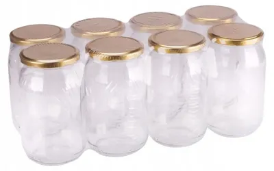 Produktbild von 8er Set Einmachgläser 900 ml mit Schraubdeckel, Glas, spülmaschinenfest