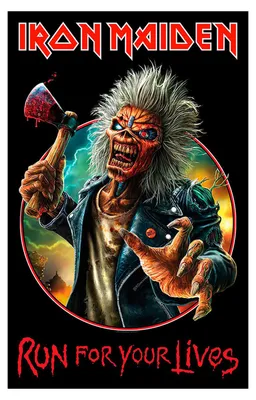 Produktbild von Iron Maiden - "Run For Your Lives" Poster RO14952 (Einheitsgröße) (Schwarz/Bunt)