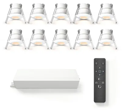 Image de Ledvion Lot de 10 spot encastrable LED ø35mm IP65 3W Blanc 2700K