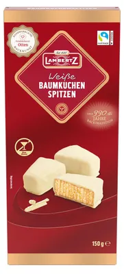 Produktbild von Lambertz Baumkuchenspitzen Weiße Schokolade 150g