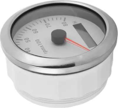 Zdjęcie produktu dla 85mm 0?8000RPM obrotomierz 7 kolorów podświetlenia IP67 wodoodporny typ wskaźnika do łodzi Marine RV 9?32Vbiały