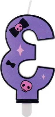 Image de Bougie Lila Cartoon Skull n° 3