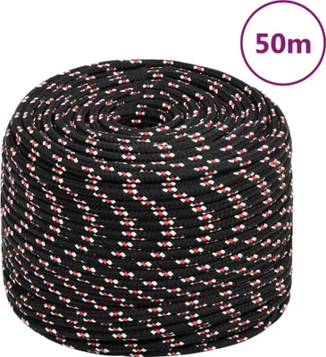 Obrázek produktu pro Lodní lano černé 8 mm 50 m polypropylen