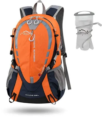 Productafbeelding van CarryQuest® - Rugzak voor hydratatie - 25 liter met 2 liter waterzak, polyester, oranje