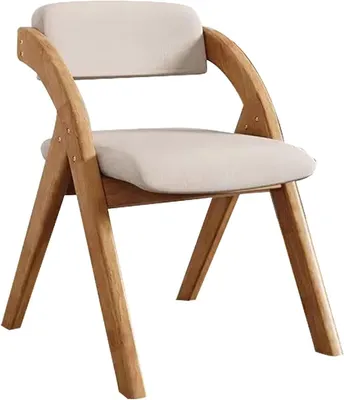 Produktbild von Klappstuhl Küchenstuhl mit gepolsterter Sitzfläche, Hochwertiger Massivholzrahmen, Weich&Bequem, Weiß