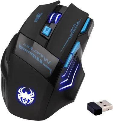 Productafbeelding van Draadloze Muis - Optische Muis - Gaming en Kantoor - Instelbare DPI - 2400 DPI - Zwart
