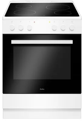 Produktbild von Amica SHC 913 011 W, Schwarz, Weiß, Drehregler, Weiß, Zonen-Induktionskochfeld, 4 Zone(n), Glaskeramik