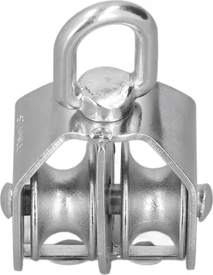 Immagine prodotto di Puleggia marina da 32 mm/1,3 pollici, doppio rullo, carico massimo 250 kg, acciaio inossidabile 304 per yacht e motoscafi