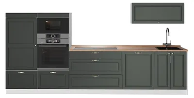 Imagen del producto de Mueble de cocina Vicco Fame-Line Verde dorado Casa de campo/Blanco 340 cm, ET Roble, Model 64534