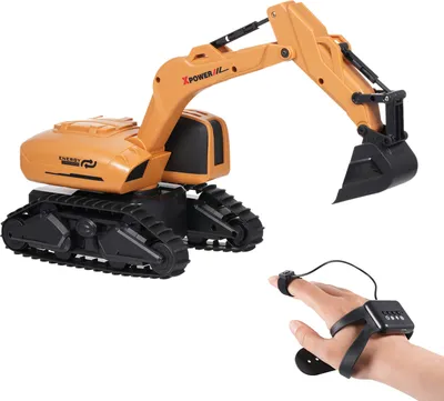Obrázek produktu pro Dálkově ovládaný bagr, 2,4 GHz, 1/12, rozpoznávání gest, dálkově ovládaný bagr s funkcí, flexibilní robotické rameno, pracovní stůl otočný o 360 ‰ã, automatické předváděcí programování, 10 akcí, 1 baterie