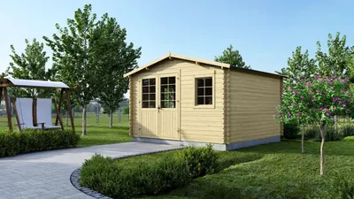 Immagine prodotto di Casetta da giardino in legno - 16m2 - 4x4m - 40mm - colore: naturale