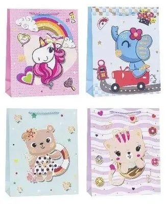 Zdjęcie produktu dla Torebka ozdobna dziecięca Rozette mix wzorów 31 x 42 x 12 cm