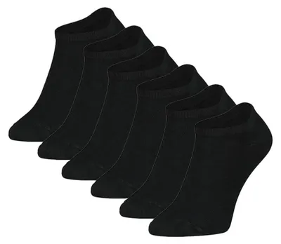 Produktbild von Bambus Sneaker Socken - 6 Paar – Schwarz – 39-42