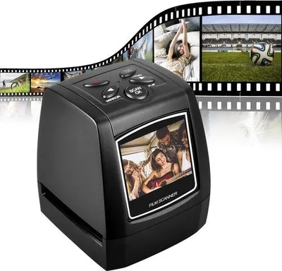 Imagen del producto de Unyqoos® Escáner para películas y negativos: 1800 DPI, pantalla LCD de 2,4", USB 2.0, sin necesidad de PC