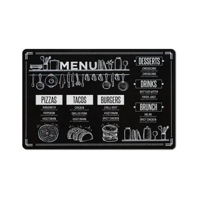 Produktbild von Zeller Platzset "Menu", Kunststoff, schwarz, 43,5 x 28,5 cm (1 Stück)