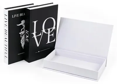 Deko-Bücher Set 3er, Buchbox mit Stauraum, 27x17x4 cm
