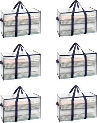 Produktbild von Famanu Reisetaschen Set 6 Stück - Extra groß, transparent, wasserabweisend