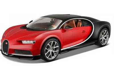 Produktbild von Bburago Plus Bugatti Chiron 1:18 červená