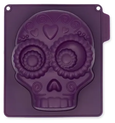 Totenkopf-Silikonbackform, antihaftbeschichtet, BPA-frei, 20,5x19x5,6 cm