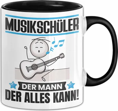 Produktbild von Musikschüler Tasse Geschenk für Musikschüler Der Mann Der Alles Kann Geschenkidee zum Geburtstag (Schwarz)