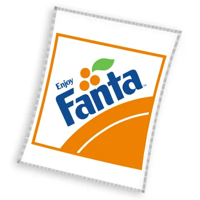 Produktbild von Fanta Orange Decke Coca Cola Sprite Weiß Kuscheldecke Gr: 150x200cm