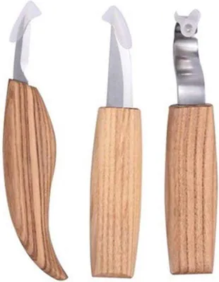 Produktbild von Holzgraveur-Set 3-teilig, Whitling-Messer, DIY-Holzarbeiten