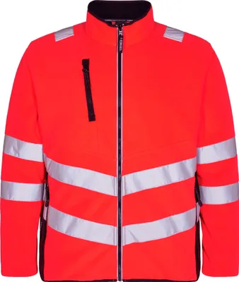 Produktbild von F. Engel Safety Fleecejacke, Rot/Schwarz, Gr. 4XL