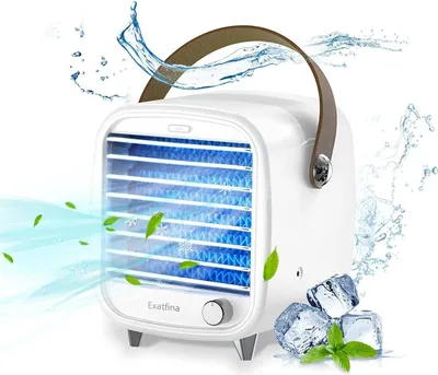 Obrázok produktu pre Prenosný stolný ventilátor s vodným chladením a ľadom, mini LED
