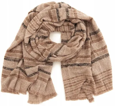 Produktbild von Szaleo Damen Wollschal Winter Erdfarben Beige Braun