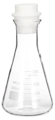 Erlenmeyerkolben 250 ml, Borosilikatglas 3.3, mit Stopfen