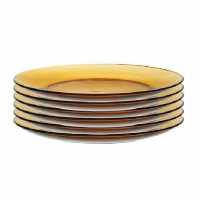 Immagine prodotto di Piastra Duralex Lys Amber Orange 235 X 20 Mm - Set di 6 pezzi.