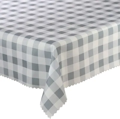 Produktbild von Fleckenresistente Tischtücher Gedruckt Karo Grau 155x300 cm