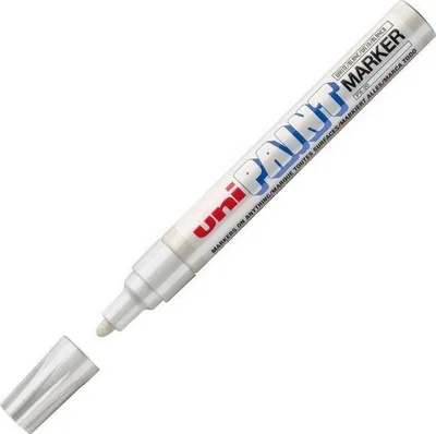 Zdjęcie produktu dla Uni-Ball Paint PX-20, Biały, Wielobarwny, 1 kol., Cienki/ Średni, Końcówka pociskowa, Okrągły