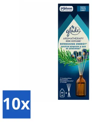 Immagine prodotto di 10 diffusori aromatici Glade "Refreshing Energy" - 80 ml - confezione - 10 pezzi