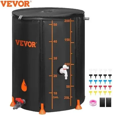 Produktbild von Famanu Regentonne - Faltbar, 380 Liter - Schwarz