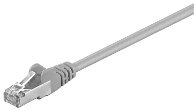 Immagine prodotto di Cavo patch Goobay 95546 CAT 5e, SF/UTP, grigio, 1,5 m - Conduttore in alluminio rivestito in rame (CCA)