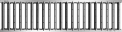 Produktbild von ACO Stegrost Galaline 1 m silber