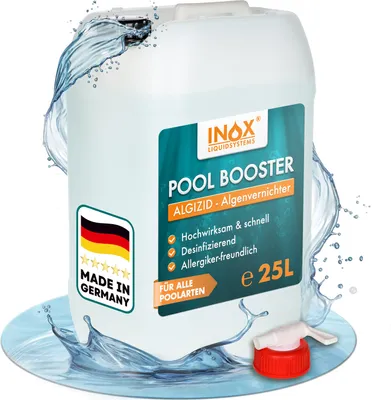 Produktbild von INOX® Pool Booster, 25L - Pooldesinfektion Poolreiniger Algenentferner flüssig