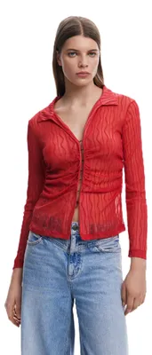 Zdjęcie produktu dla Desigual, damska koszulka, model 25SWTK95, kolor: czerwony, rozmiar: XL