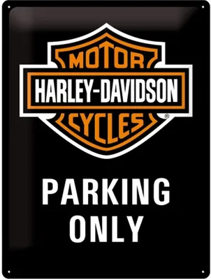Image de Nostalgic-Art - Plaque en métal 30 x 40 cm - Harley-Davidson - Parking Only