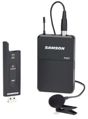 Produktbild von Samson XPD2 Lavalier, Lavalier-Mikrofon, 20 - 16000 Hz, Taschensender, 2404 - 2476 MHz, 0,1%, 85 dB