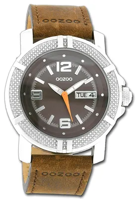 Produktbild von Oozoo Vintage Series Herren Damenuhr matt Quarzuhr mit Lederarmband braun D3UOC4107A