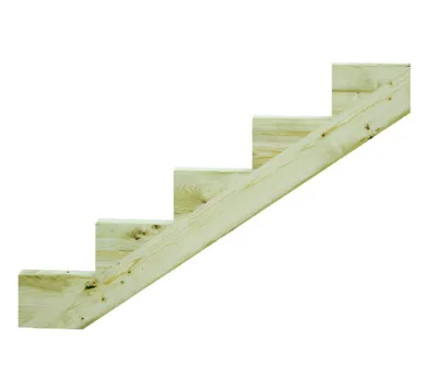 Produktbild von Treppenwange für Stufen Massivholz Kiefer kesseldruckimprägniert 1 Stück Größe: 5-stufig