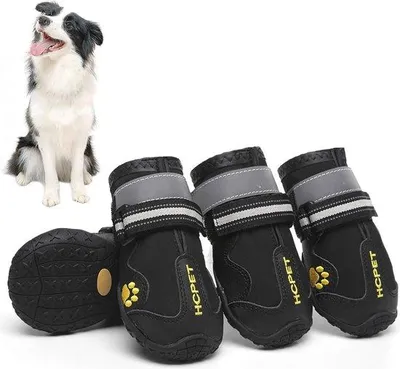 Produktbild von Famanu Hundeschuhe wasserdicht - Antislip-Stiefel mit reflektierenden Bändern