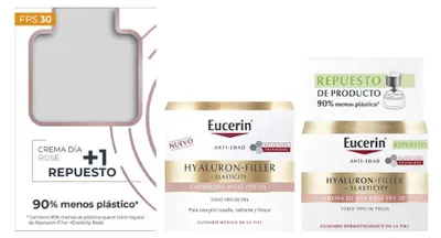 Immagine prodotto di Filler all'acido ialuronico + Crema da giorno Rosé per l'elasticità SPF 30 + Confezione di ricambio (2 pezzi)