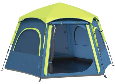 Image de Tente dôme - Tente de couchage - Tente de camping - Tente pour 3 à 4 personnes - Polyester résistant à l'eau et aux UV